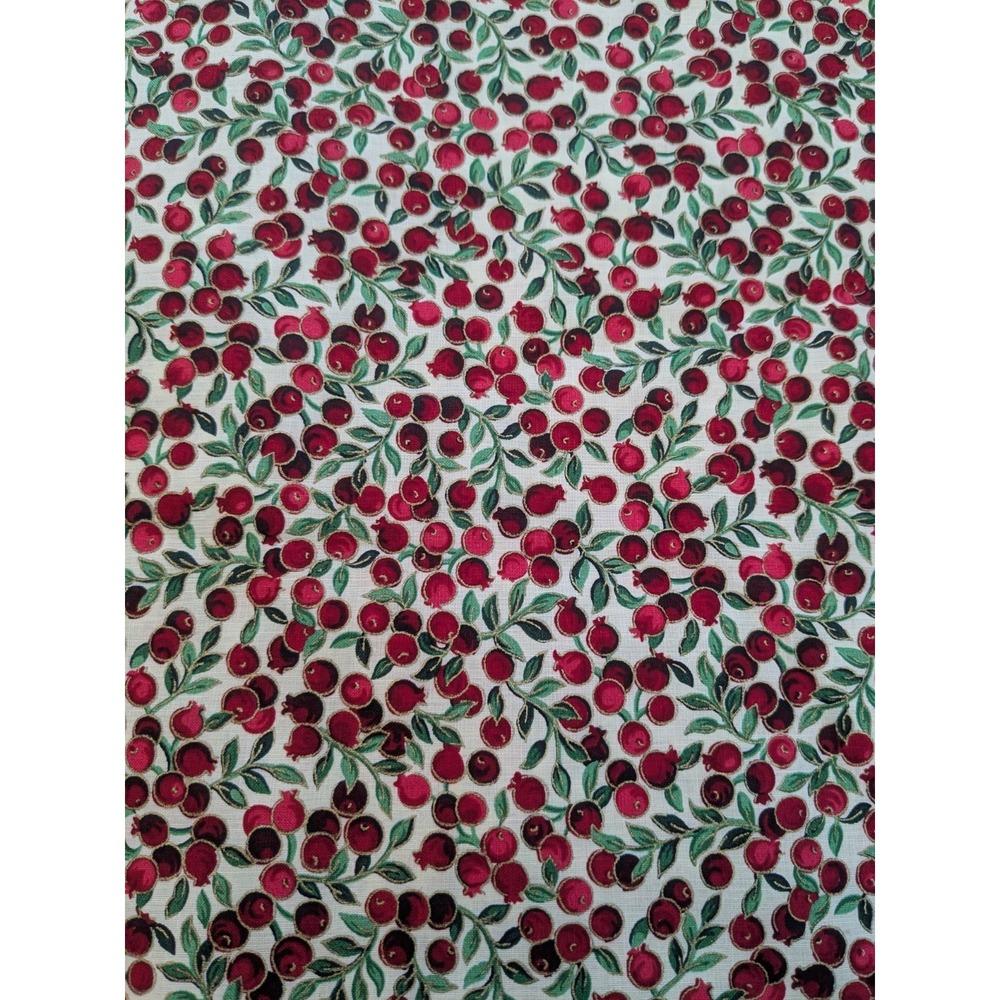 4 yards Vintage Cranston Print Works Pomegranate Quilting Fabric 44''